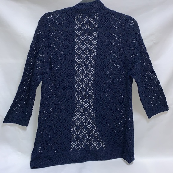 Navy Petite open cardigan - Picture 5 of 7